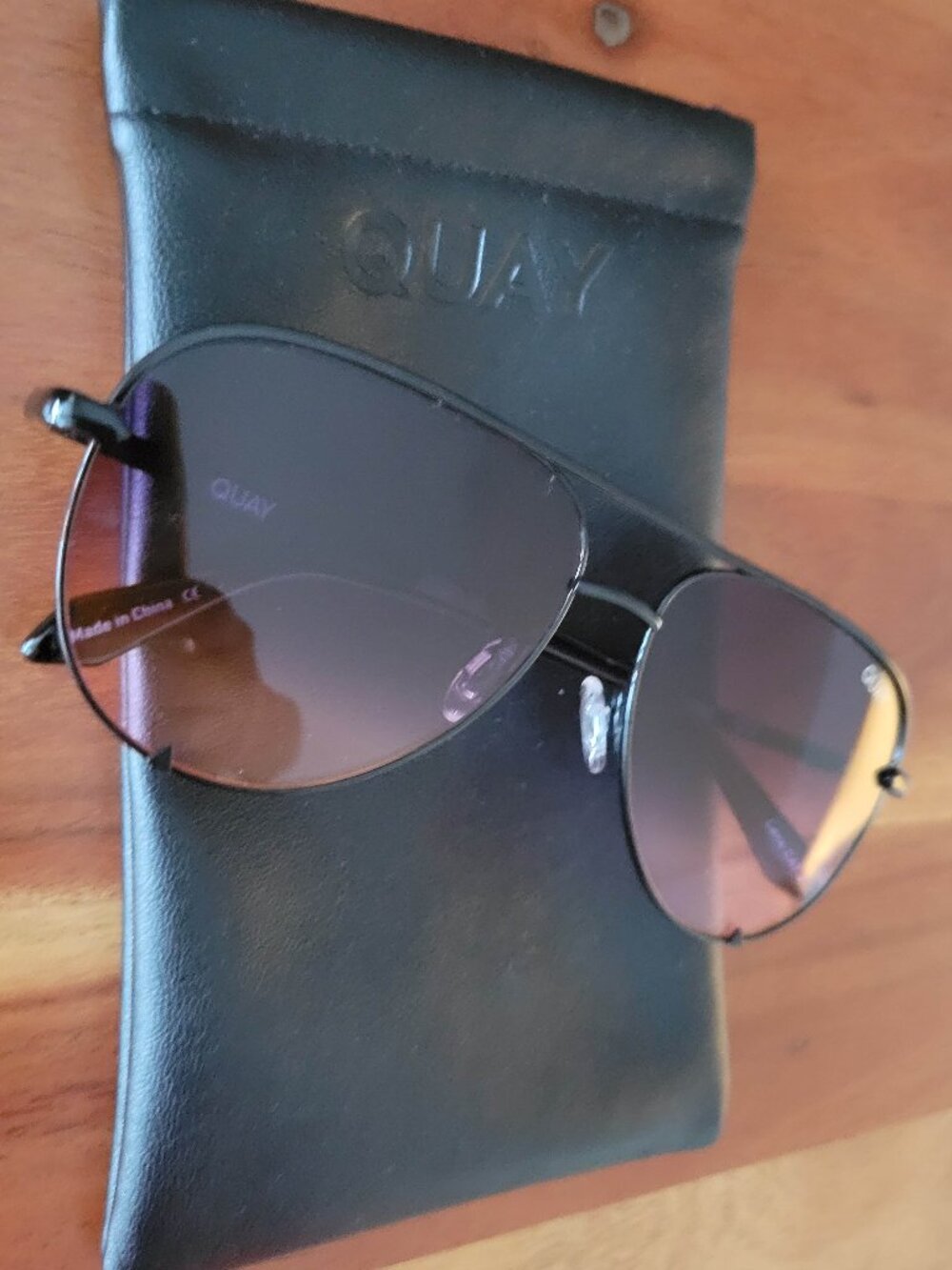 Quay Aviator High Key Mini 1212 Gradient Wireframe Sunglasses
